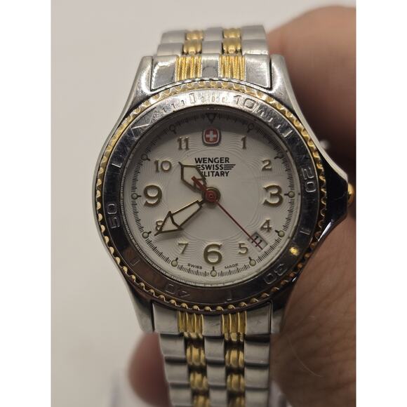 Wenger Swiss Military 79095 Date Dial 2 Tone Stainless Steel Ladies' Watch - Picture 1 of 10